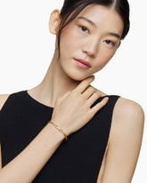 Thoroughbred Loop Bracelet in 18K Yellow Gold with Diamonds, 4.5mm